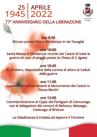 25 Aprile 2022: Festa della Liberazione