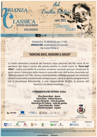 Concerto di Brianza Classica "Dancing Bass, Danzare il Basso"