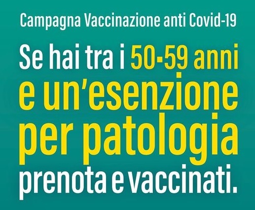 Vaccinazioni  50 - 59 Anni con un'esenzione per patologia