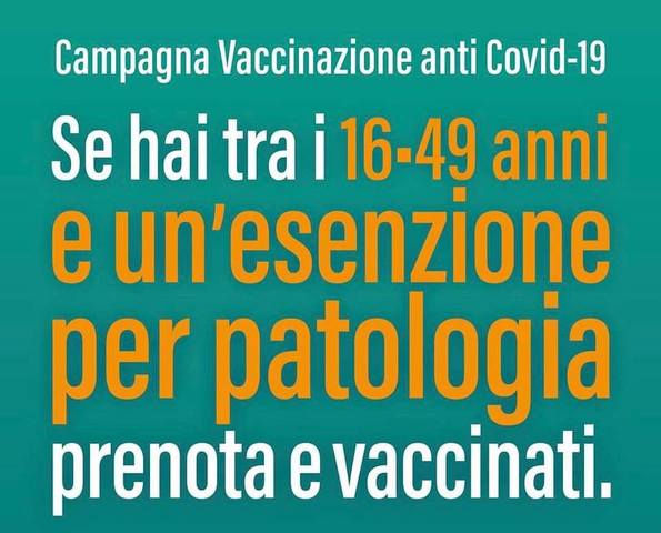 Vaccinazioni  16 - 49 Anni con un'esenzione per patologia